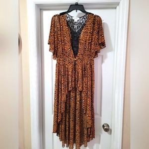 Love is for Eternity women's hi-lo 2 button kimono with eloquent detail on back